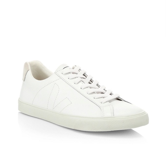 Veja Esplar Stitched Logo Leather Low-Top Sneakers - Size 37 (US 6/6.5) - Picture 1 of 8